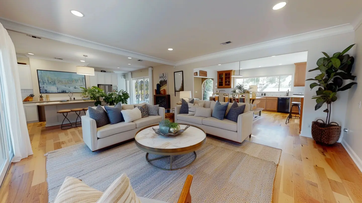 Bright modernized classic ranch home interior in College Acres, Woodland Hills.