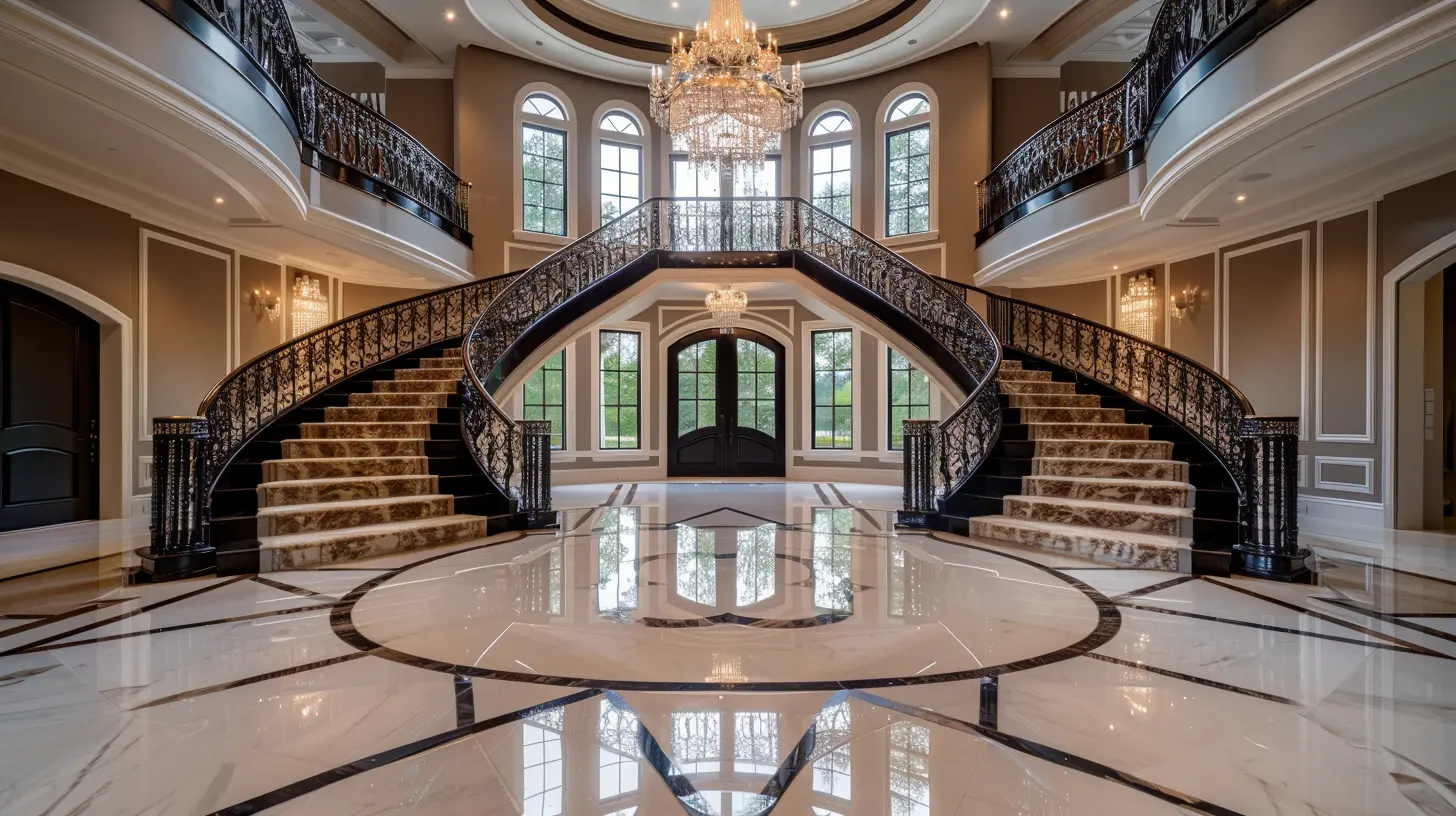 Luxury estate housekeeping in a grand foyer by Maid VIP