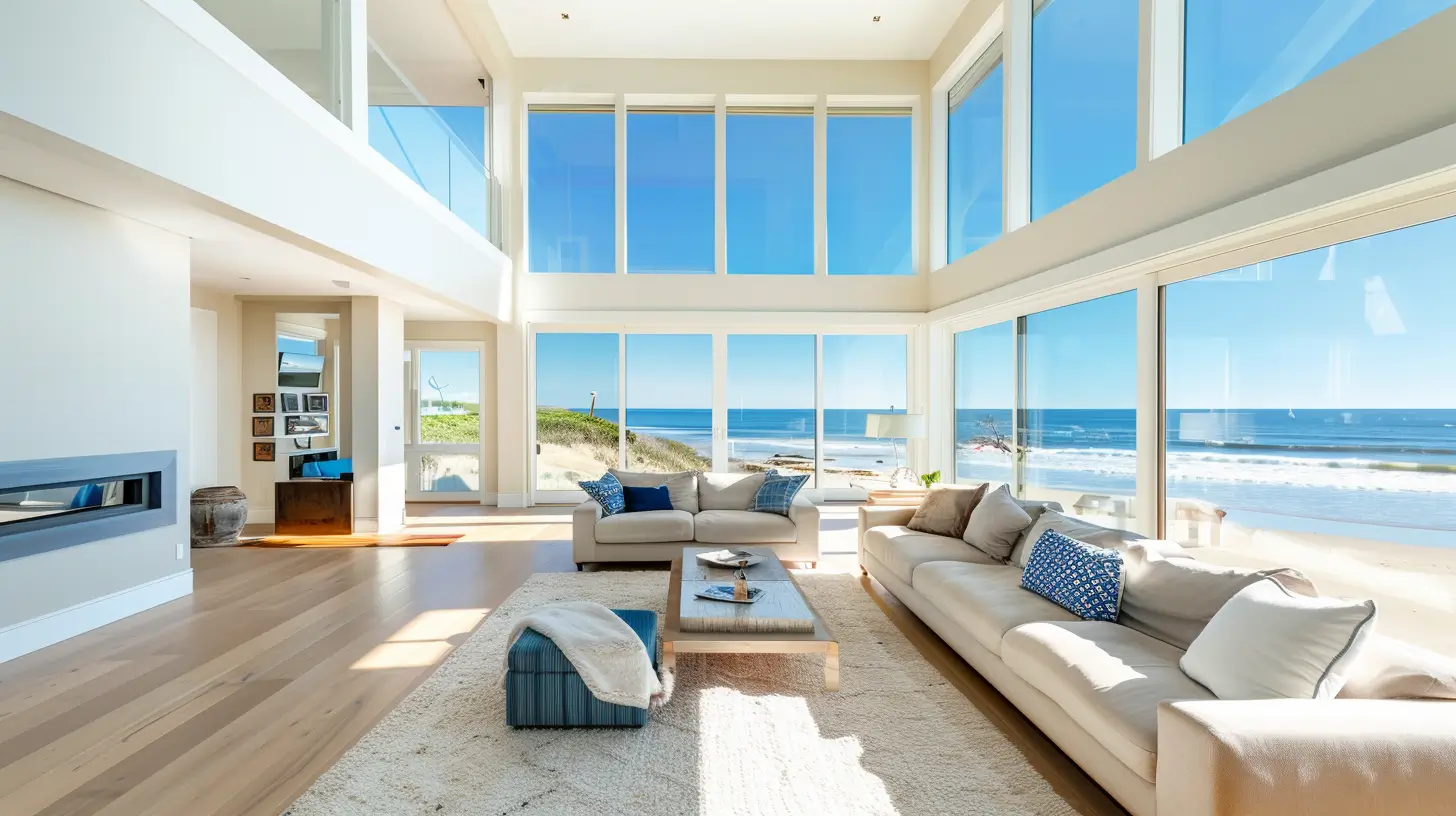 Multi-million dollar oceanfront property interior at Hollywood Beach, Oxnard.