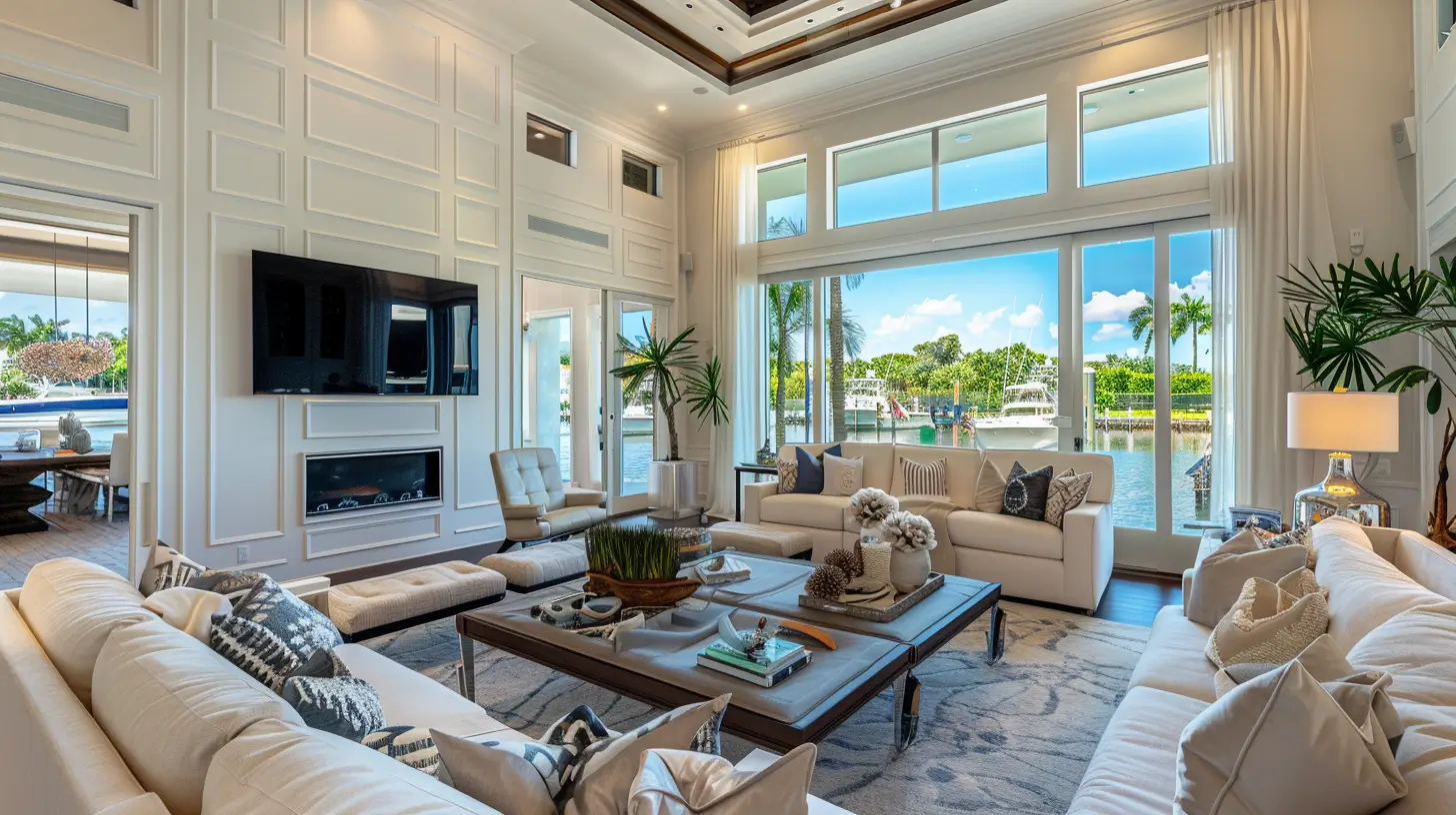 Luxury canal waterfront estate with private boat dock in Mandalay Bay, Oxnard.