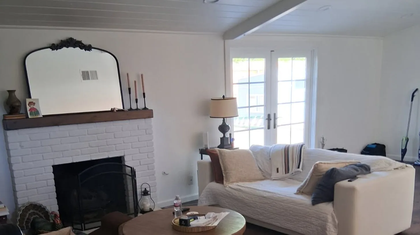 Living room after a deep cleaning in the Woodland Hills area by a Maid VIP-referred professional, October 2026